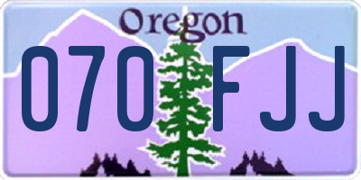 OR license plate 070FJJ