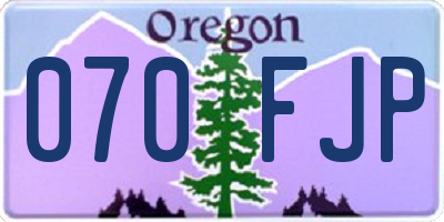 OR license plate 070FJP