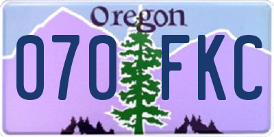 OR license plate 070FKC