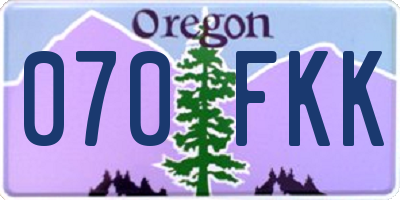 OR license plate 070FKK