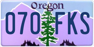 OR license plate 070FKS