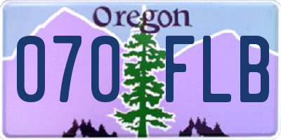 OR license plate 070FLB