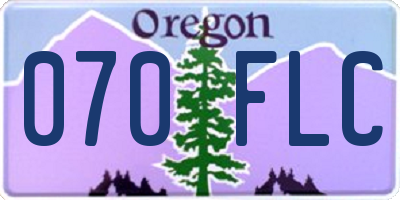 OR license plate 070FLC