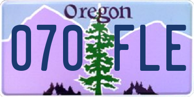 OR license plate 070FLE