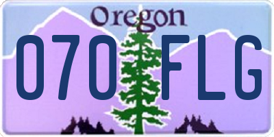 OR license plate 070FLG