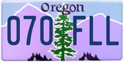 OR license plate 070FLL