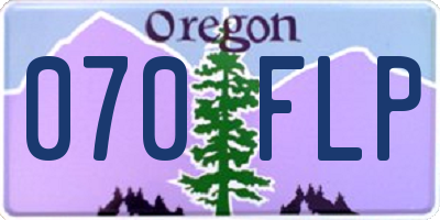 OR license plate 070FLP