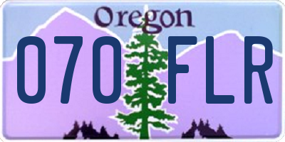 OR license plate 070FLR