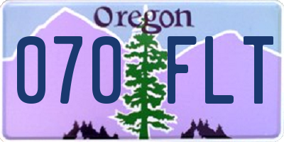 OR license plate 070FLT