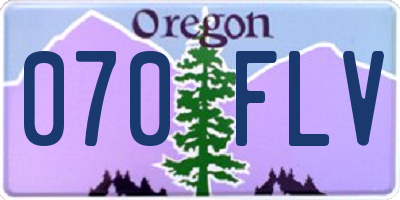 OR license plate 070FLV