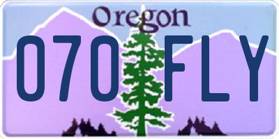 OR license plate 070FLY