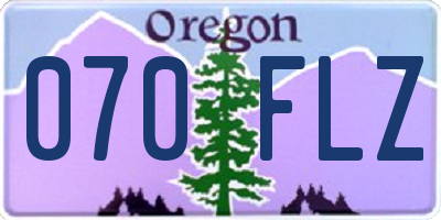 OR license plate 070FLZ