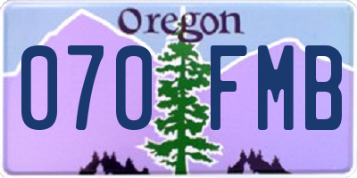 OR license plate 070FMB