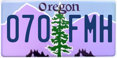 OR license plate 070FMH
