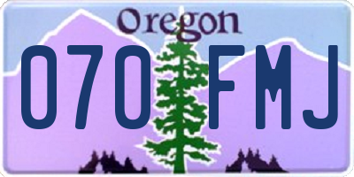 OR license plate 070FMJ