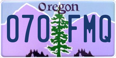 OR license plate 070FMQ