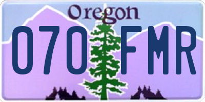 OR license plate 070FMR