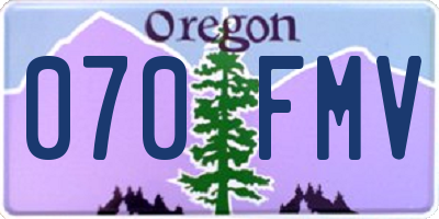 OR license plate 070FMV