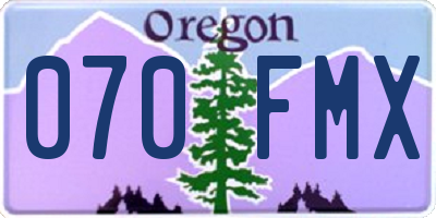 OR license plate 070FMX