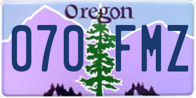 OR license plate 070FMZ