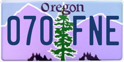 OR license plate 070FNE
