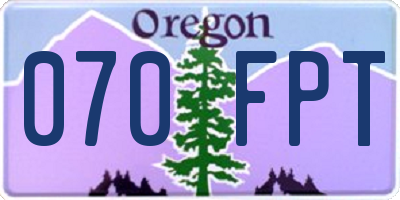 OR license plate 070FPT