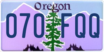 OR license plate 070FQQ
