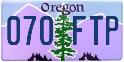 OR license plate 070FTP