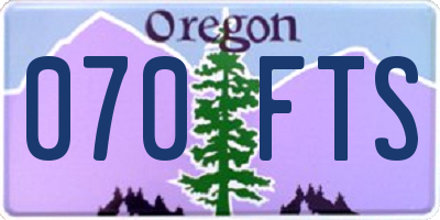 OR license plate 070FTS