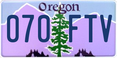 OR license plate 070FTV