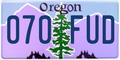 OR license plate 070FUD