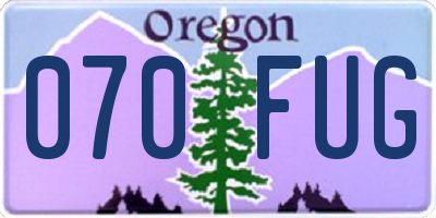 OR license plate 070FUG