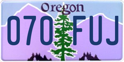 OR license plate 070FUJ
