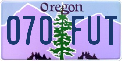 OR license plate 070FUT