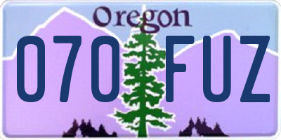 OR license plate 070FUZ