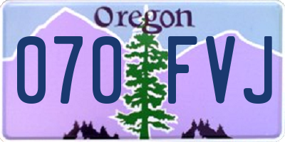OR license plate 070FVJ