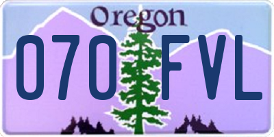 OR license plate 070FVL