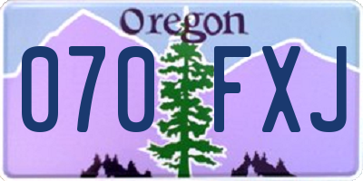 OR license plate 070FXJ