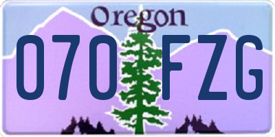 OR license plate 070FZG