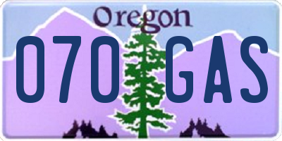 OR license plate 070GAS
