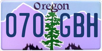 OR license plate 070GBH