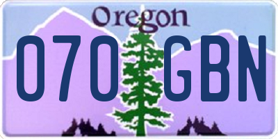OR license plate 070GBN