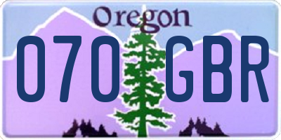 OR license plate 070GBR