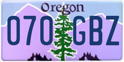 OR license plate 070GBZ