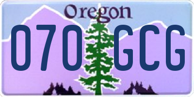 OR license plate 070GCG