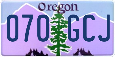 OR license plate 070GCJ