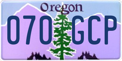 OR license plate 070GCP