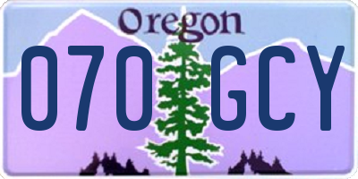 OR license plate 070GCY