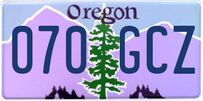 OR license plate 070GCZ