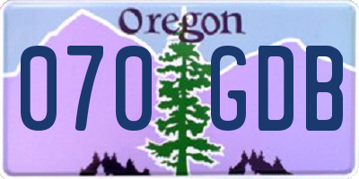 OR license plate 070GDB
